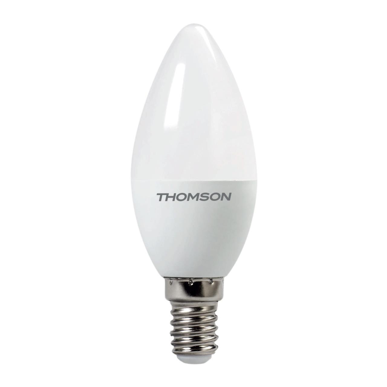 91252935 Лампа светодиодная TH-B2013 E14 54 В 6 Вт свеча матовая 480 Лм теплый белый свет STLM-0522428 THOMSON