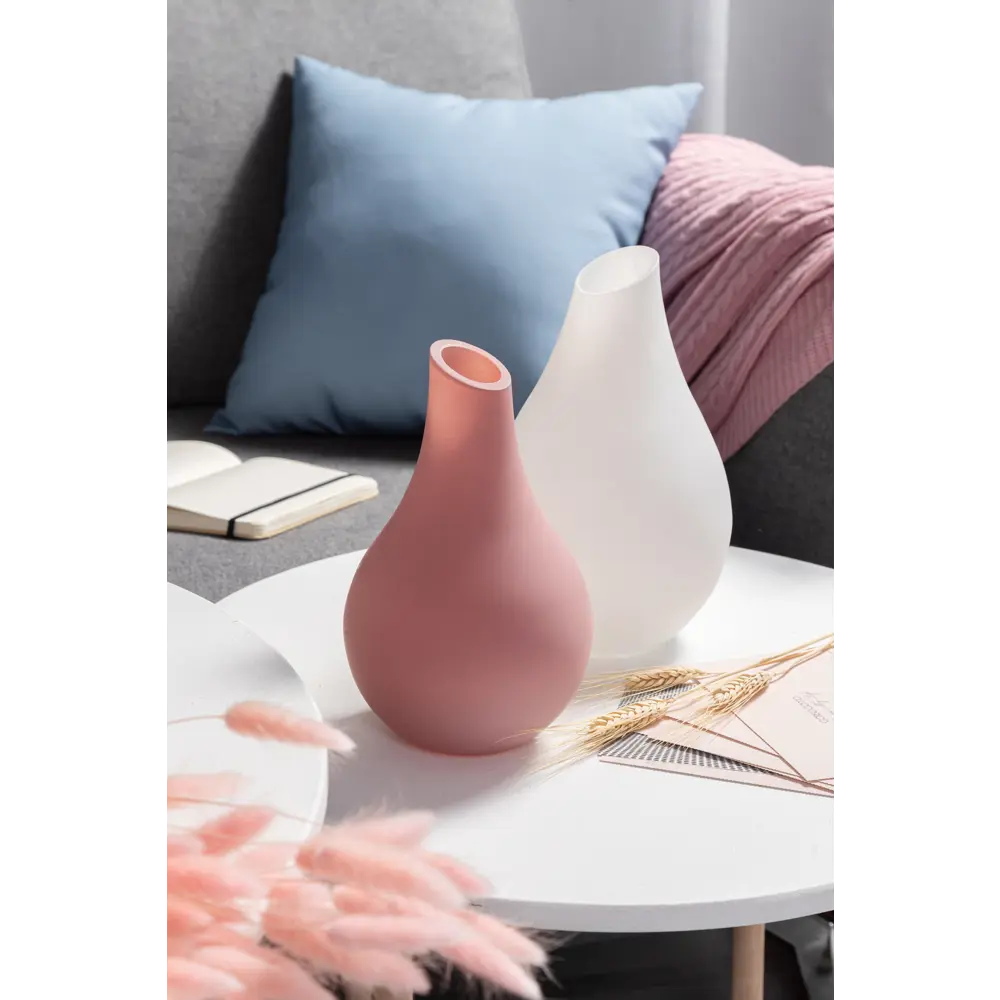 Ваза «Свобода», 19 см, стекло, цвет розовый матовый Santreyd STLM-2048916 - Вид №3