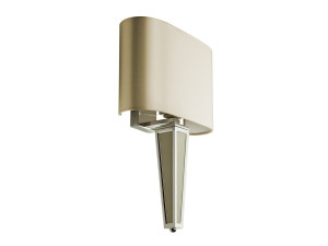 Настенный светильник из металла и кожи