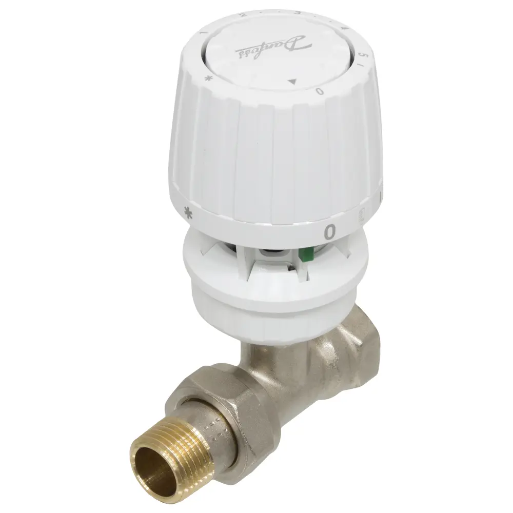 Термостатический комплект для радиатора прямой Danfoss 1/2" с термостатической головкой для двухтрубной системы STLM-2109345 - Вид №1