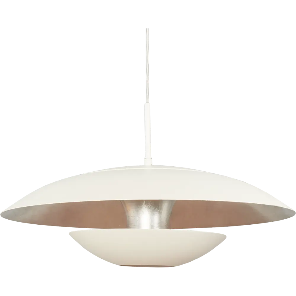 Подвес Eglo «Nuvano» 1xE27x60 Вт, цвет белый/серебро 18559591 STLM-2140814 