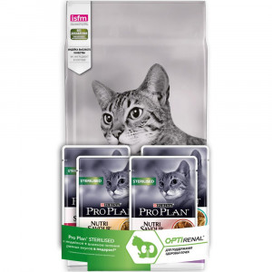 ПР0058472 Корм для кошек набор 1.5 кг + 4 пауча 85г со вкусом индейки Pro Plan