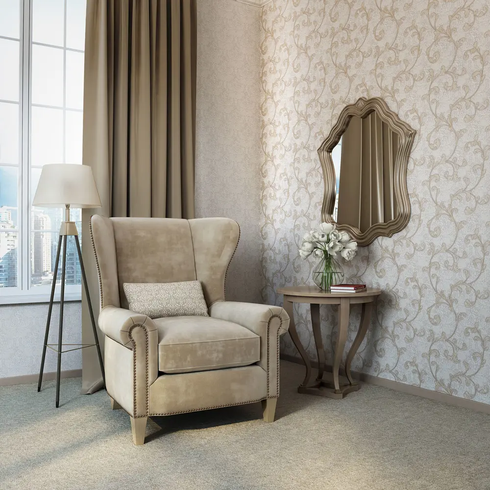 Обои виниловые Home Color Tenderness бежевые 0.53 м 520-21 STLM-2140401 - Вид №3