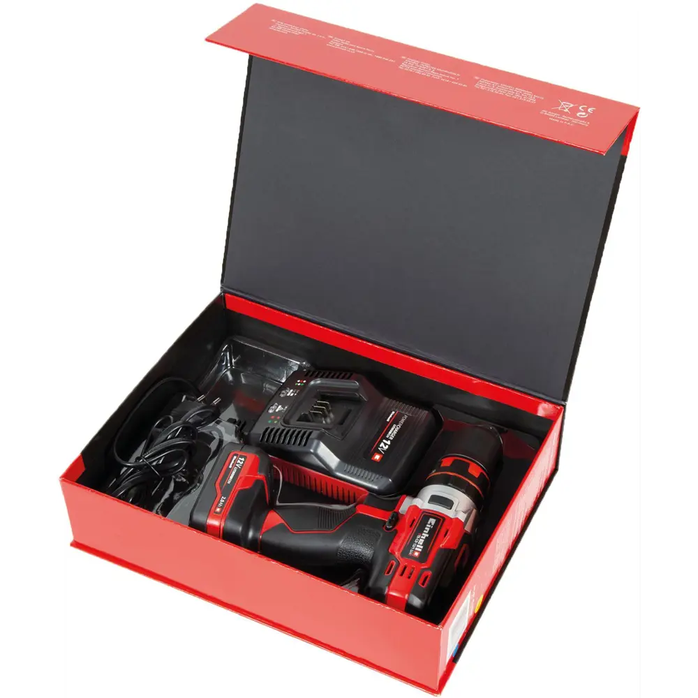 Дрель-шуруповерт аккумуляторная ударная Einhell TE-CD 12/1 Li-i 4513895, 18 В Li-ion 1x2 Ач STLM-2206125 - Вид №4