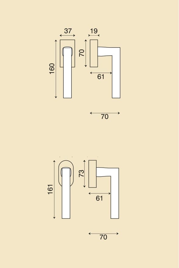 Бронзовая оконная ручка на розетке GIARA ART DESIGN-BRONZE Милан ARCH-00077013 - Вид №2
