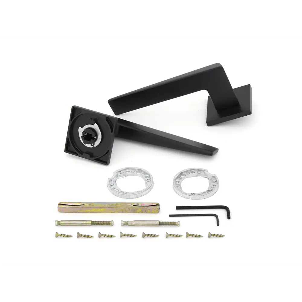 Дверные ручки Palladium Z 222 BB, без запирания, комплект, цвет черный STLM-2181401 - Вид №1