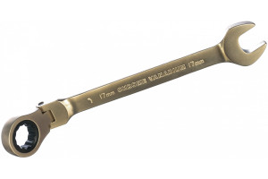 15290779 Комбинированный трещоточный ключ с шарниром 17 мм ДТ 100/5 515417 Дело Техники