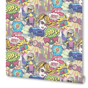 Обои флизелиновые Артекс Поп Арт желтые 1.06 м 10700-01