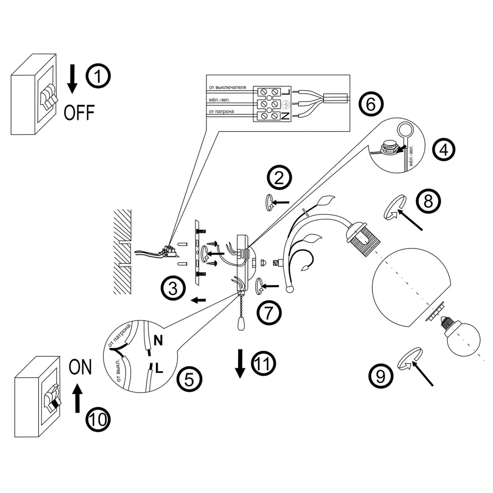 Бра «Амплуа», цвет белый КЛЮЧНИК STLM-2151634 - Вид №12