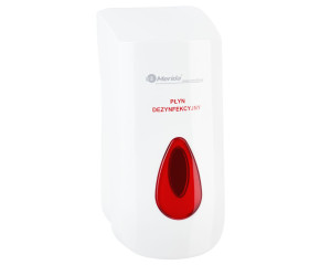 DTR401 Дозатор TOP MAXI spray для одноразовых картриджей 1000 мл, АБС-пластик, белый, красное окошко Merida