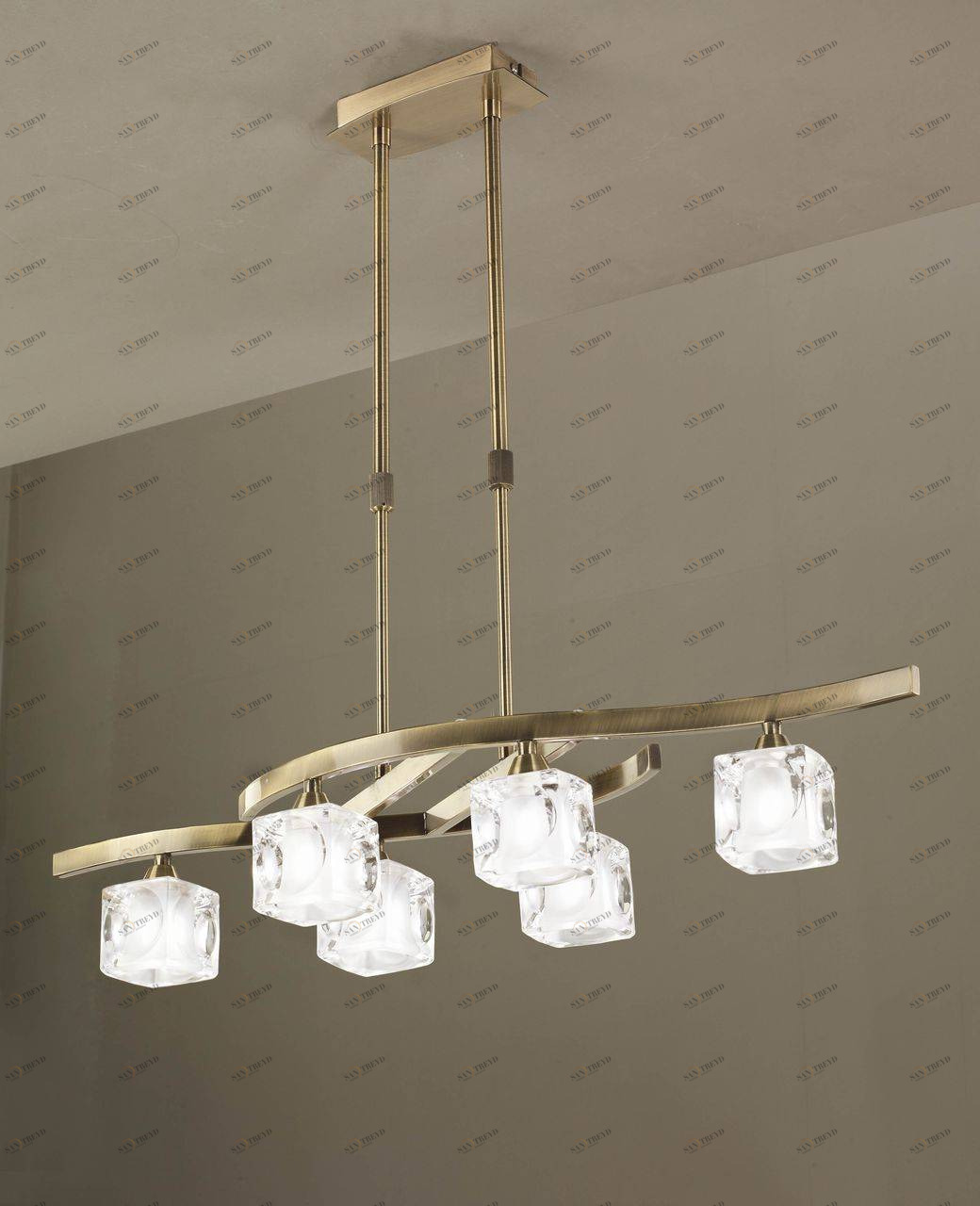 Подвесная люстра Mantra Cuadrax 0995 MANTRA ДИЗАЙНЕРСКИЕ, CUADRAX BRONZE 057609 Бронза 