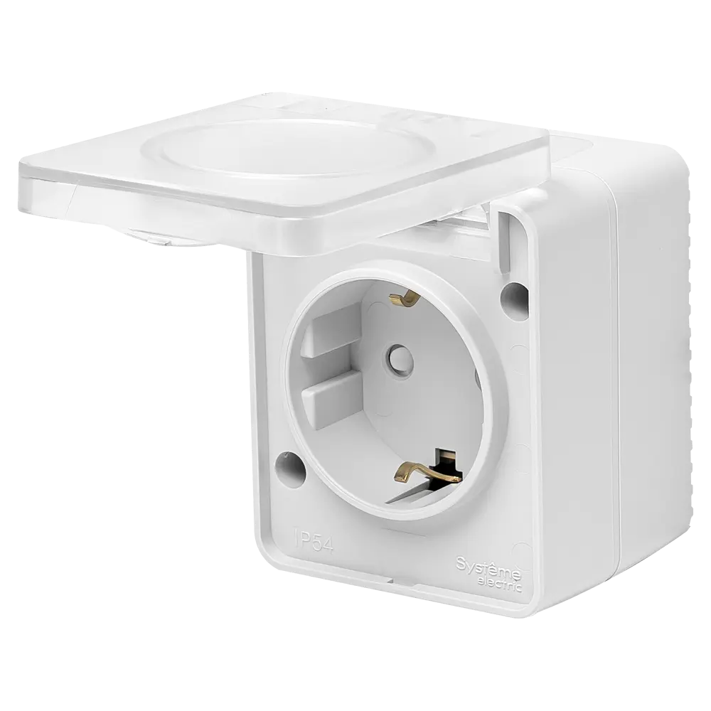 Розетка накладная Systeme Electric AtlasDesign с заземлением со шторками цвет серый AtlasDesign Profi STLM-2138824 - Вид №2
