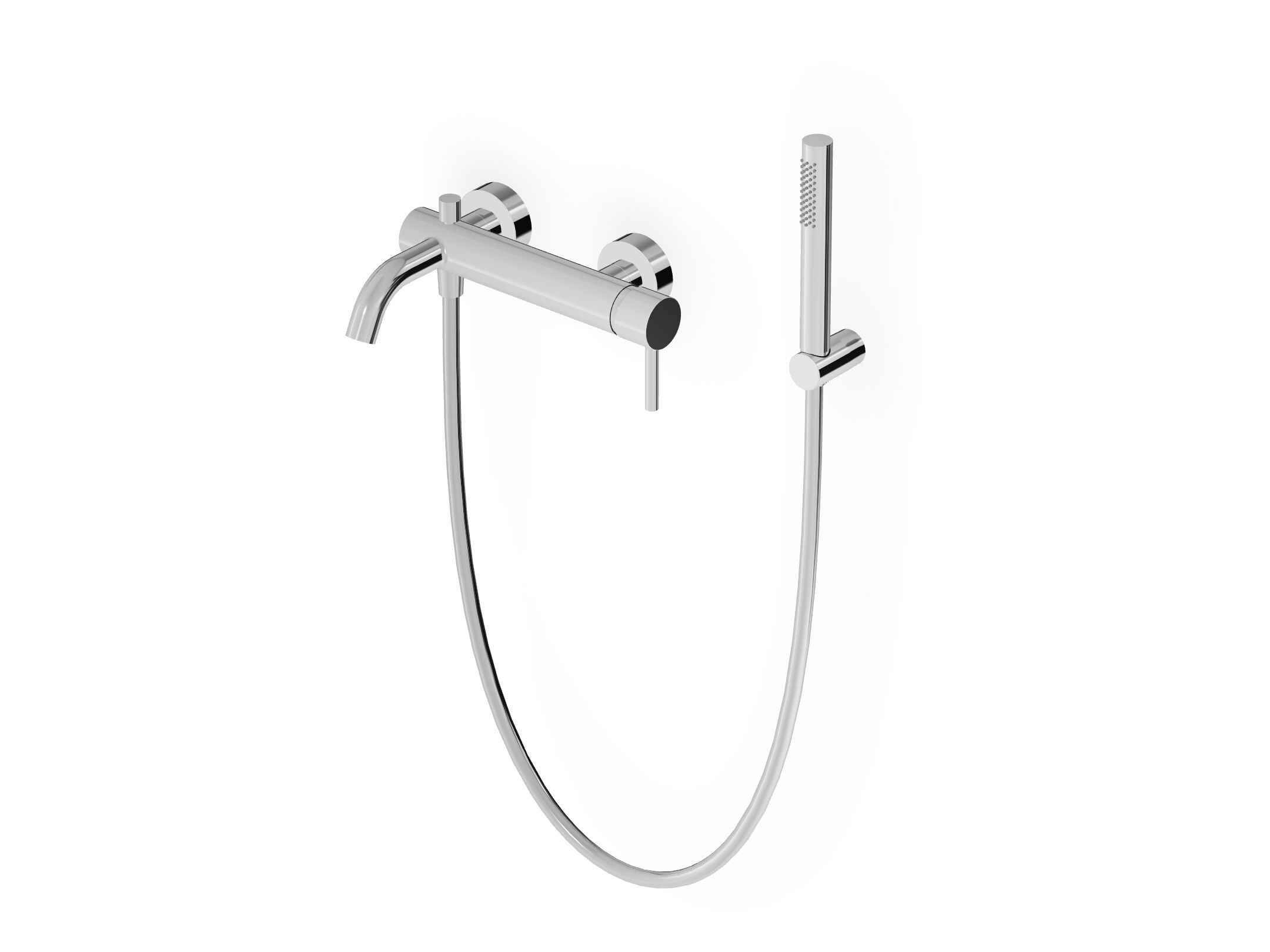 Однорычажный настенный смеситель для ванны / душа с ручным душем Zucchetti Pan S ARCH-00024323 - Вид №9