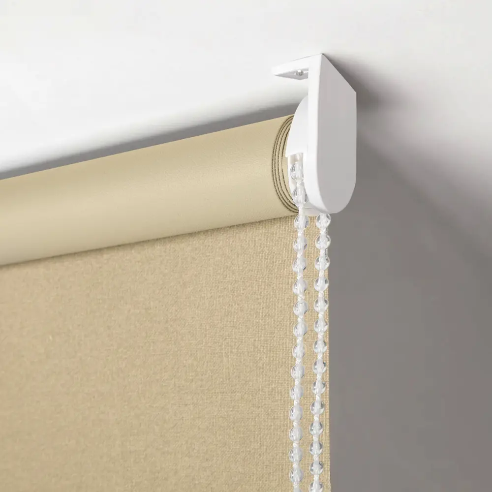 Рулонная штора KREAFORTA Karelia с полным затемнением в бежевом цвете 89390203 STLM-1566317 - Вид №4