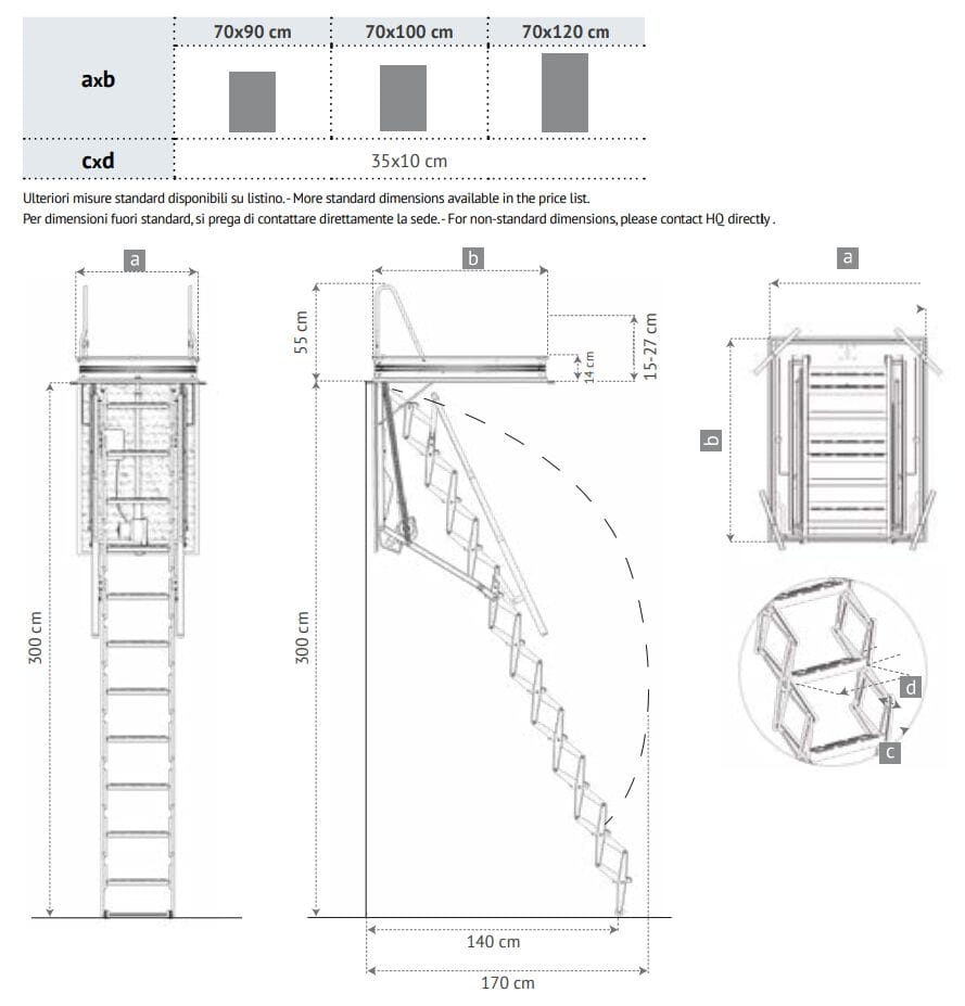 Оцинкованная сталь моторизованная выдвижная лестница Scrigno SIMPLO-MATIC ARCH-00116908 - Вид №1