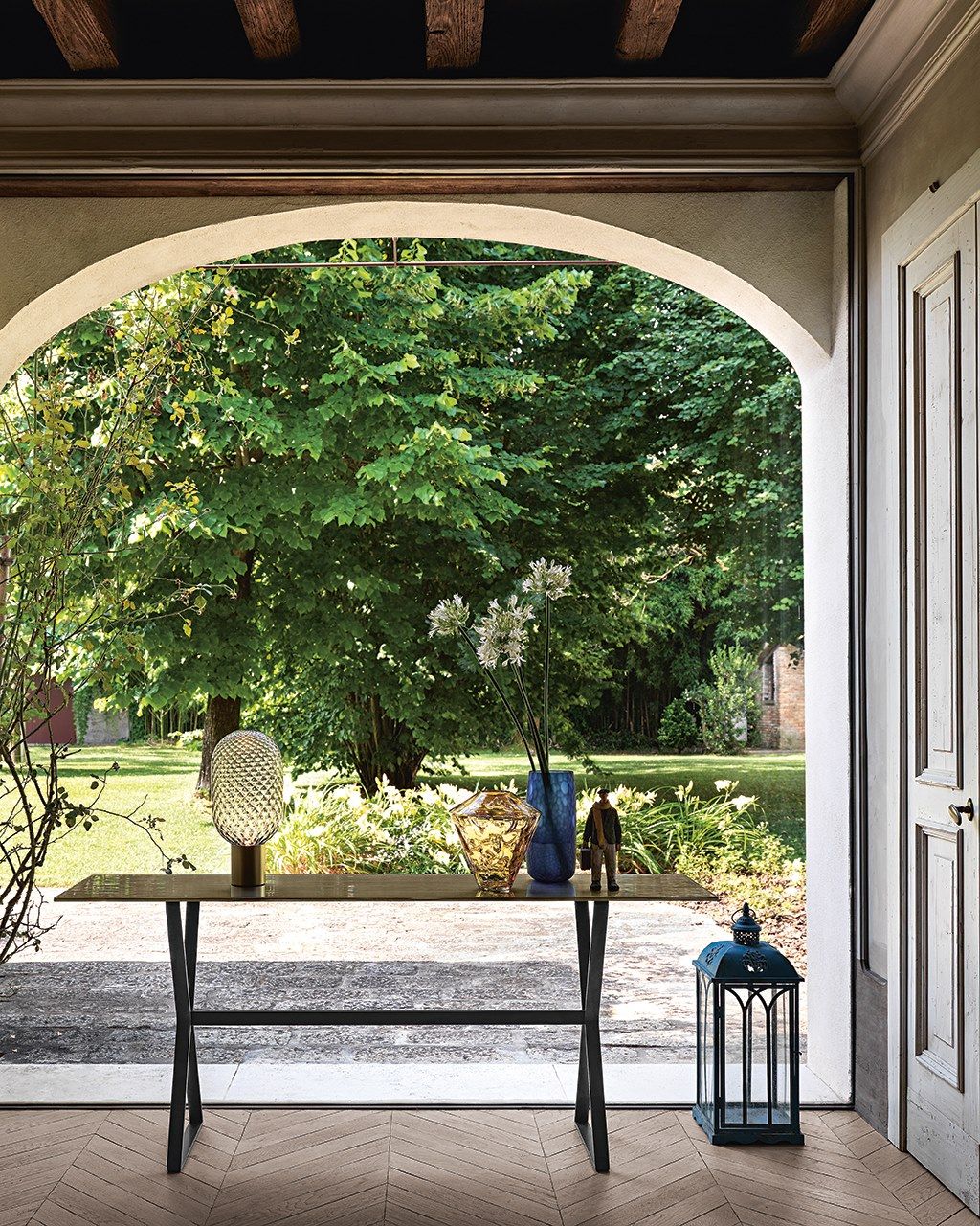 Консольный стол со стеклянной или мраморной столешницей FIAM ITALIA Hype ARCH-00149180 - Вид №3