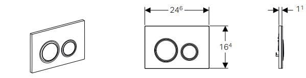 Сланцевая панель управления туалетом Geberit Sigma ARCH-00028884 - Вид №2