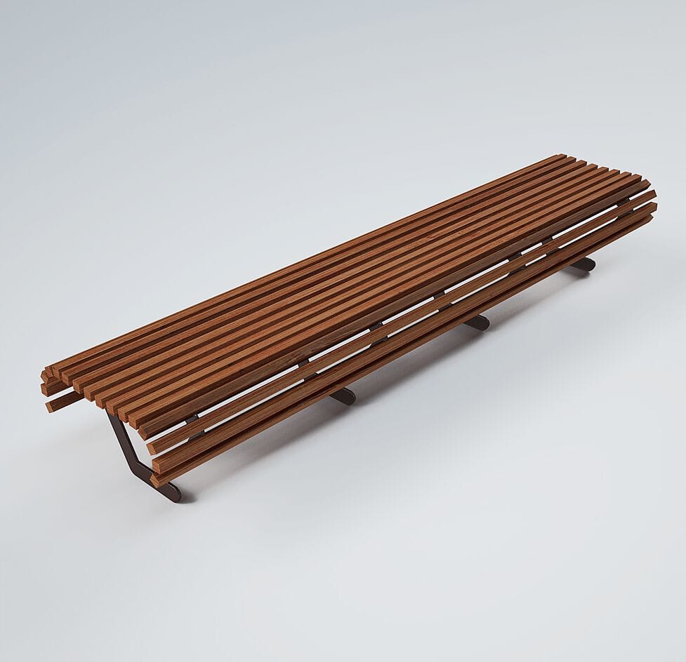 Алюминиевая скамья без спинки CITYSì ALUMINUM ARCH-00119688 - Вид №1