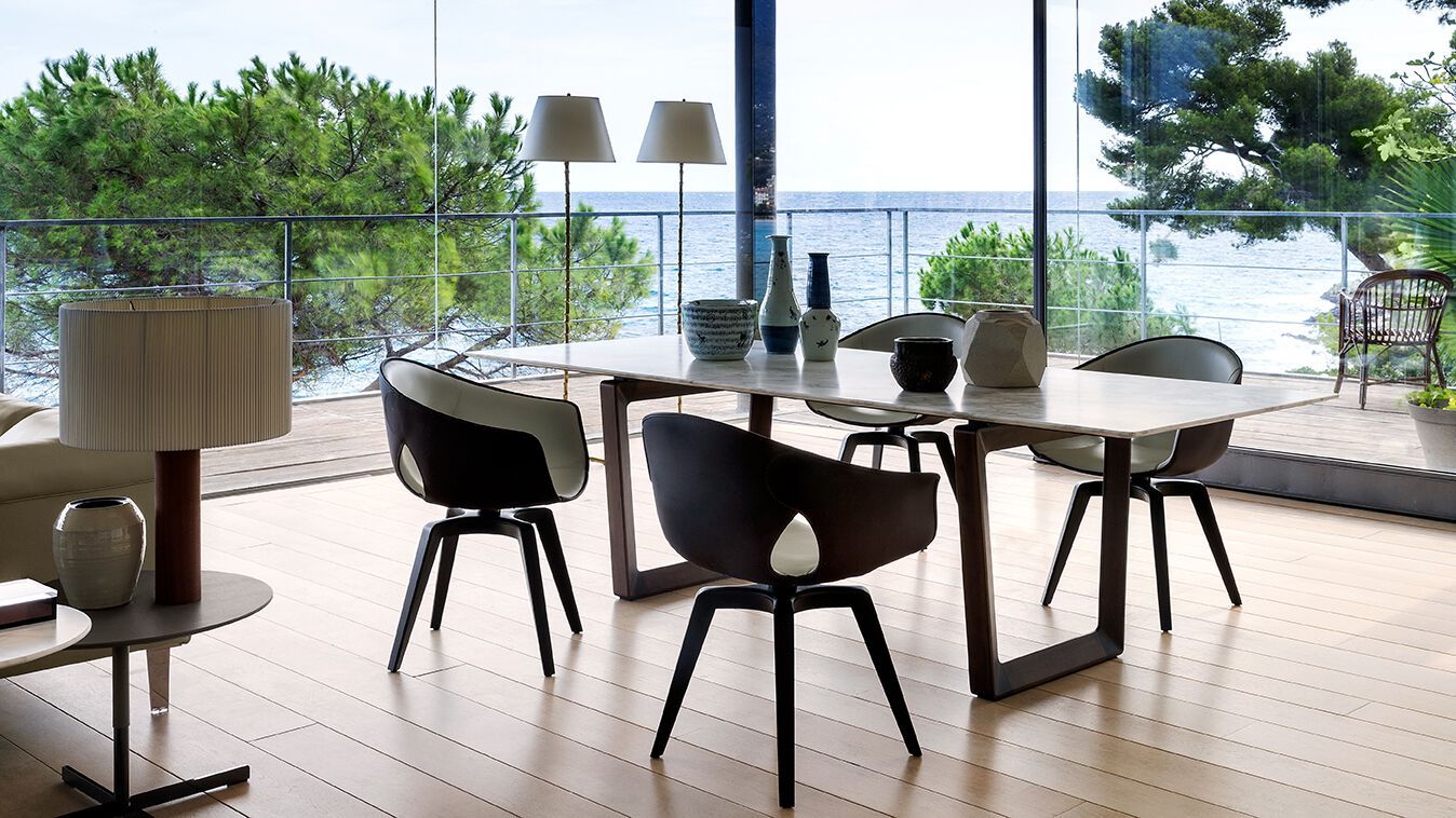 Тканевый стул с подлокотниками Poltrona Frau офис-офисные кресла ARCH-00082434 - Вид №8