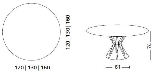 Круглый стол из керамогранита и стальной основы Colico CIRCUS ARCH-00133881 - Вид №5