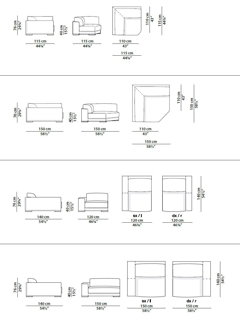 Кожаный линейный диван Baxter BUDAPEST ARCH-00084279 - Вид №12