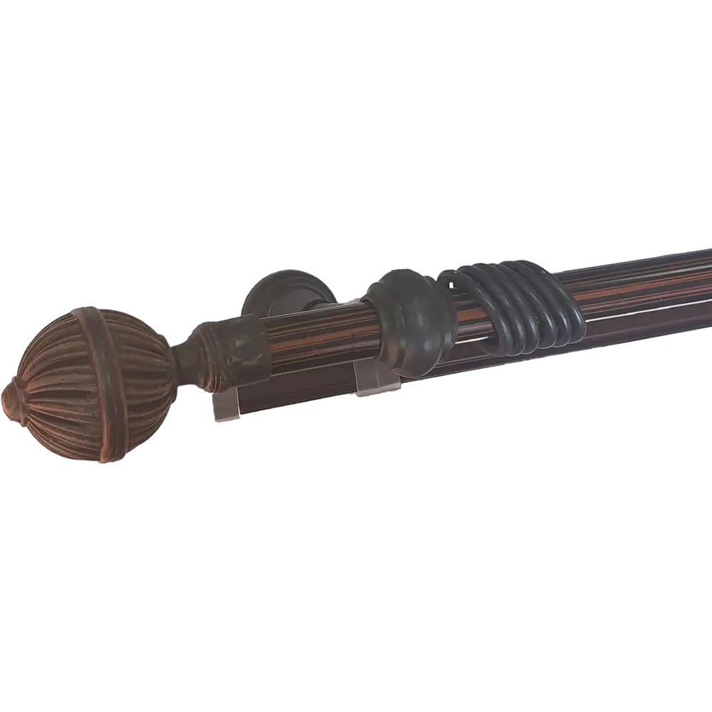 Карниз двухрядный «Комбо» 240 см пластик цвет венге 82629035 STLM-2201708 ДУБРАВА 2147483647