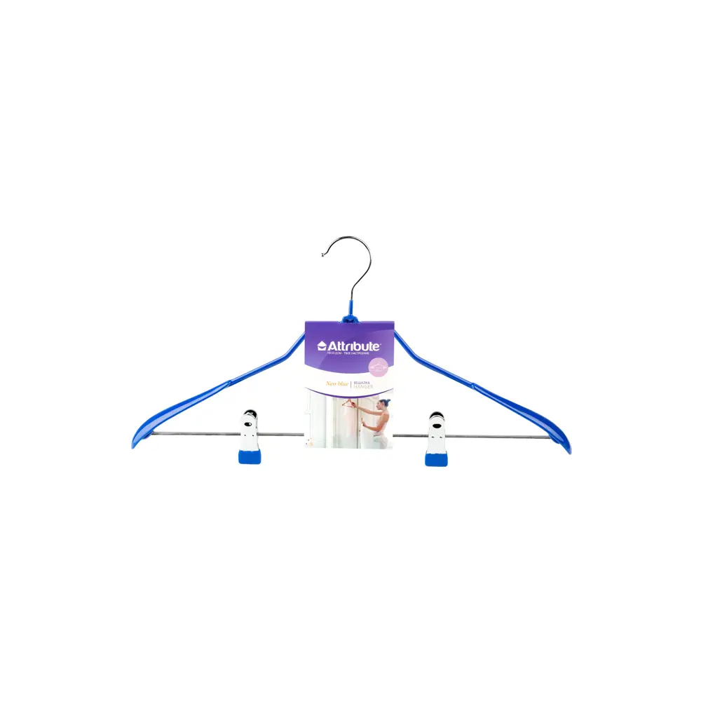 Плечики Attribute hanger 3x25x45 см металл и ПВХ цвет синий