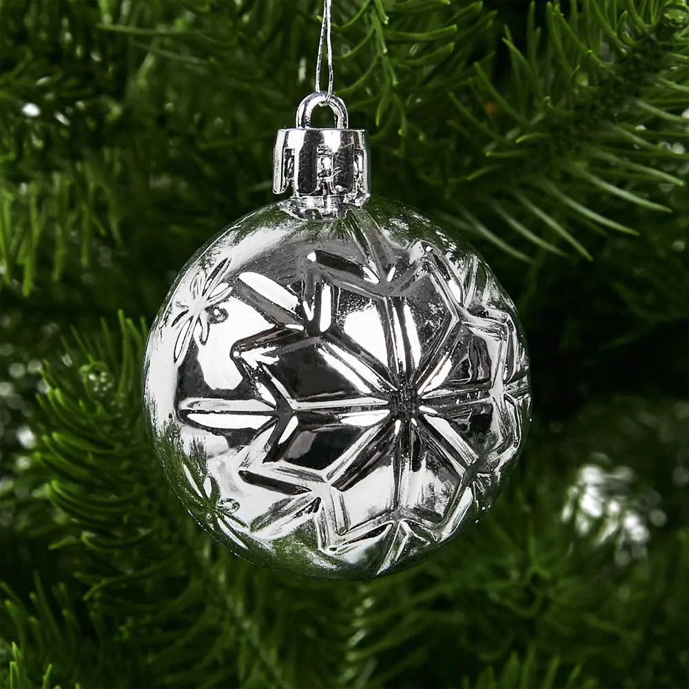 87036340 Набор новогодних шаров Christmas ø5-6 см цвет белый 25 шт. STLM-0956985 Santreyd  - Вид №12