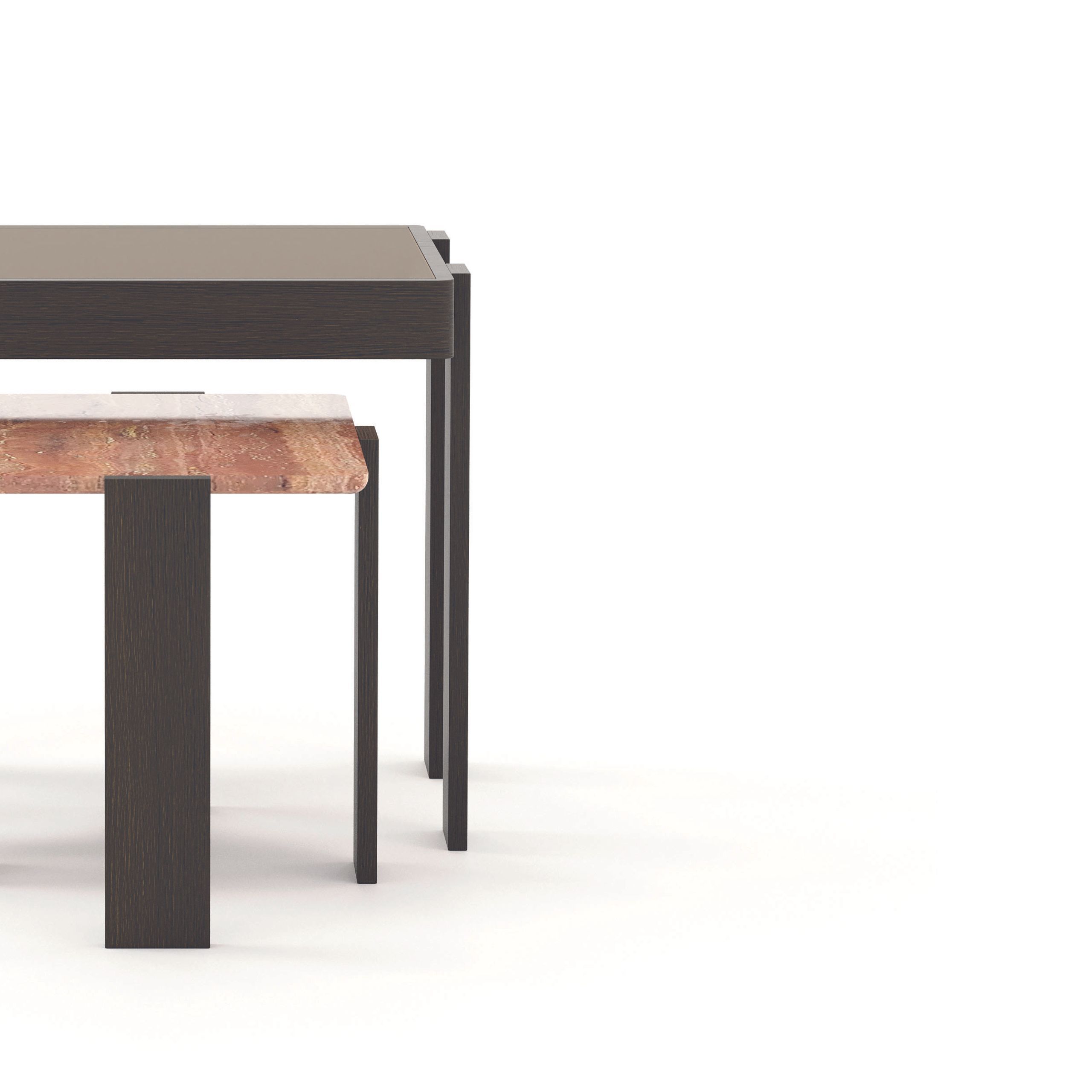 Журнальный столик из дерева и стекла Stylish Club Foz ARCH-00020195 - Вид №1