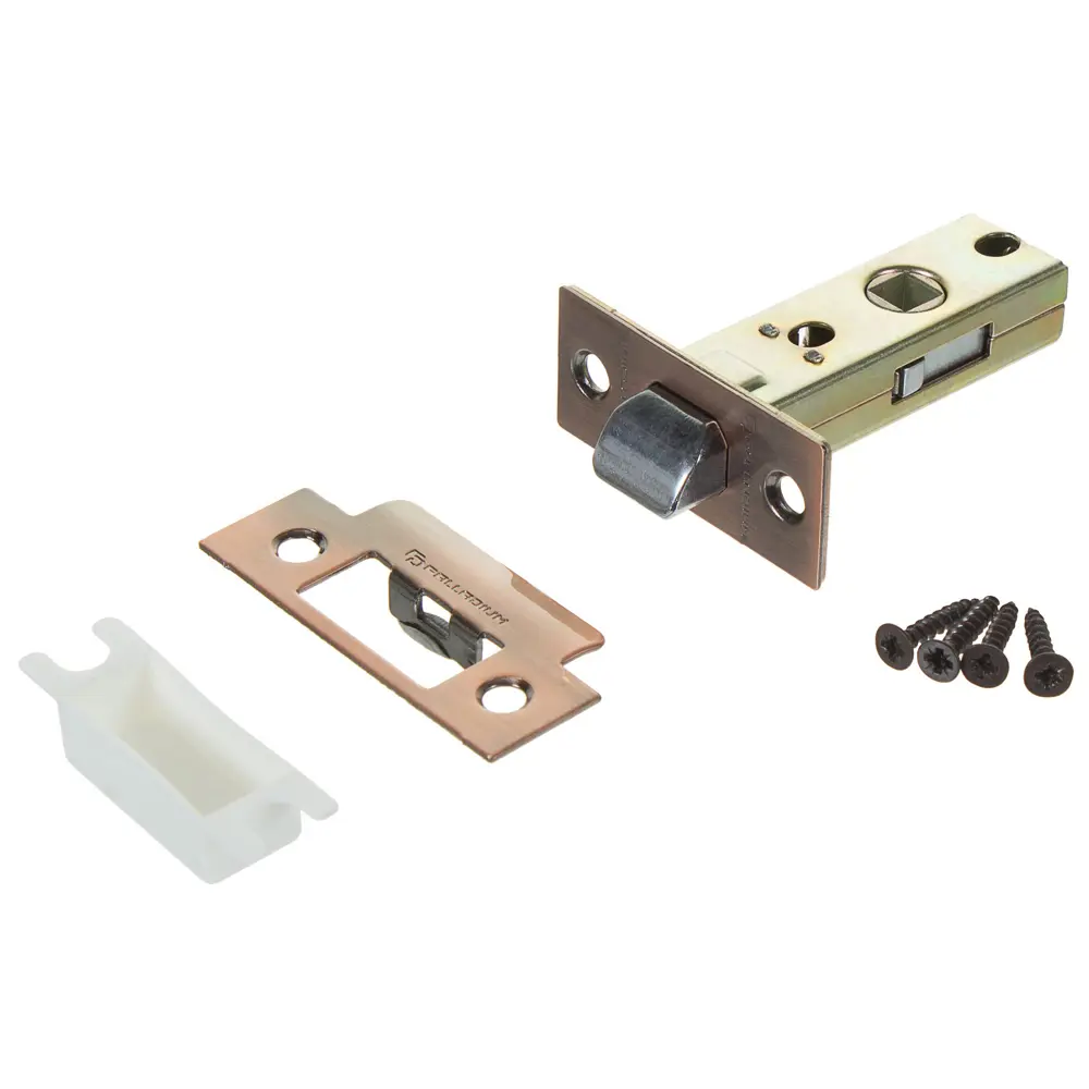 Защёлка межкомнатная Palladium 100, 66x57x25 мм, сталь/ЦАМ, цвет старая медь STLM-2210652 - Вид №1