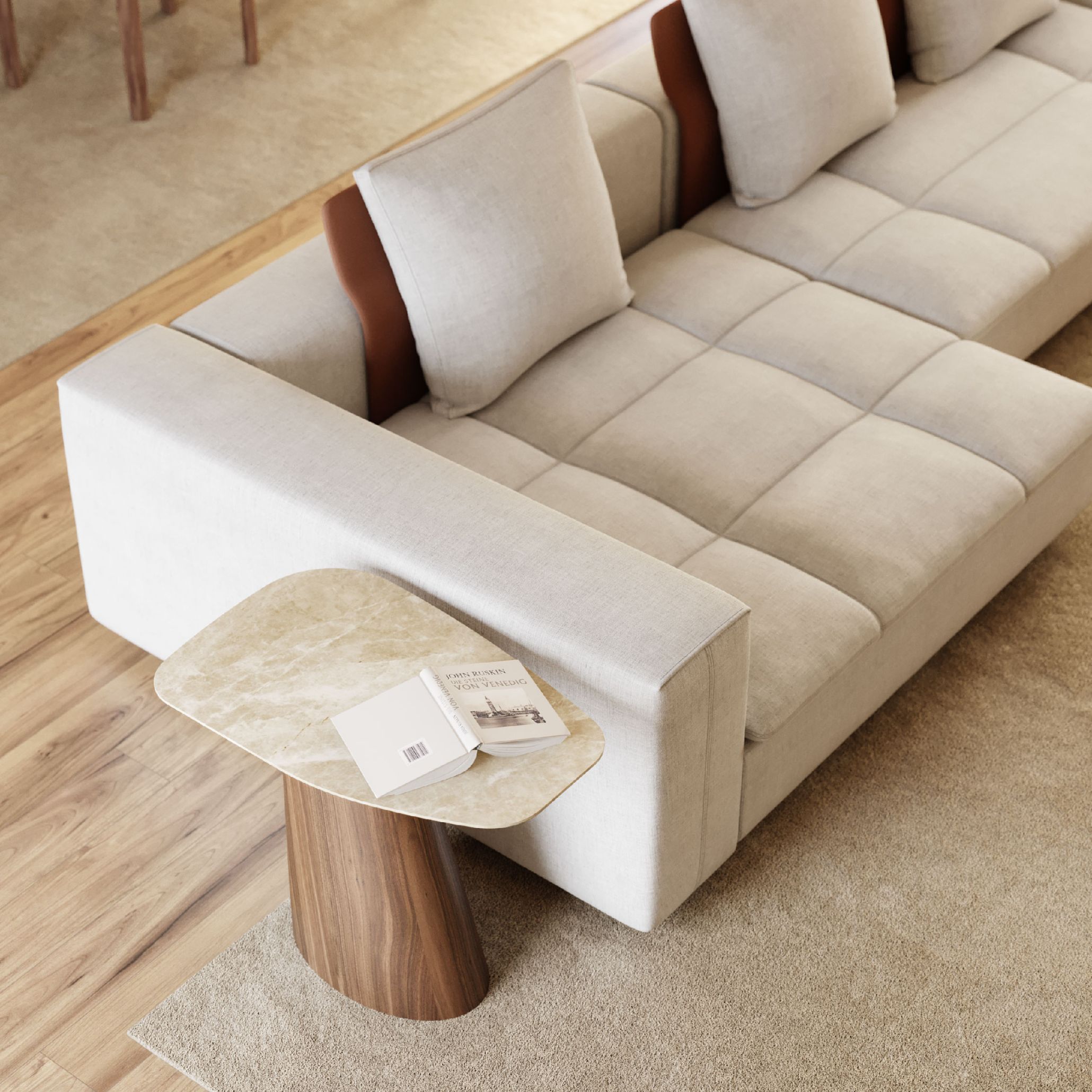 Журнальный столик с каменной столешницей Stylish Club Stone ARCH-00097856 - Вид №3