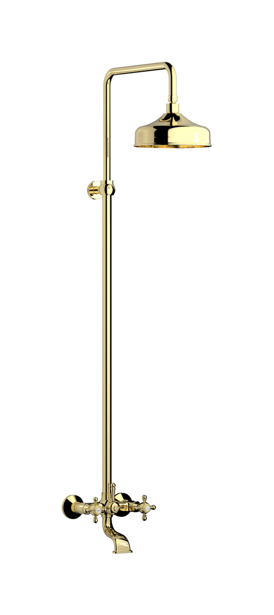 Душевая колонна с изливом для ванны. WE ARE IB hr850ii Pale Gold Indoor Shower