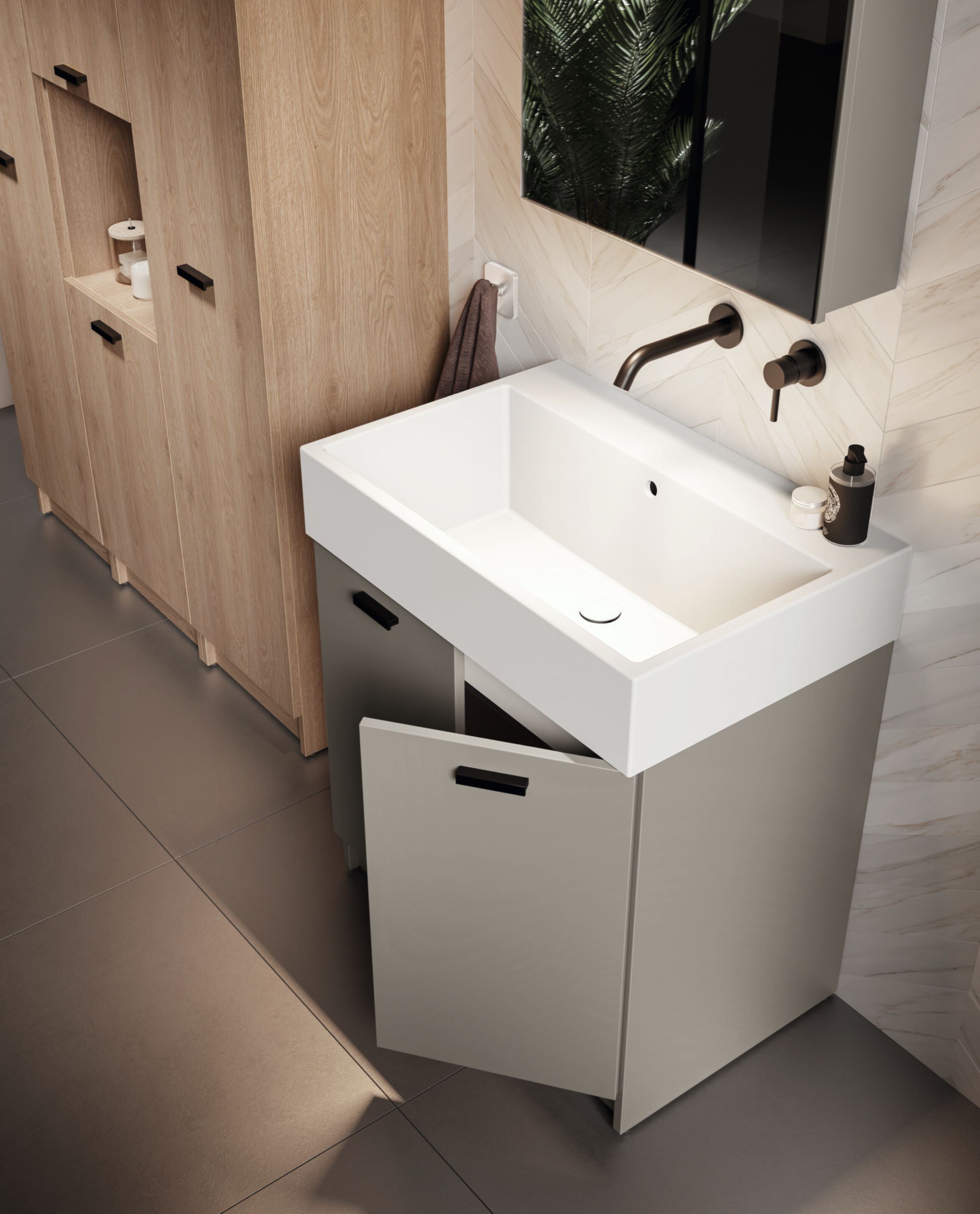 Двойной напольный умывальник со встроенным умывальником COLAVENE оборки ARCH-00101613 - Вид №2