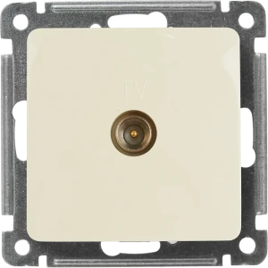 Телевизионная розетка встраиваемая Hegel РСТВ-401-01 цвет слоновая кость