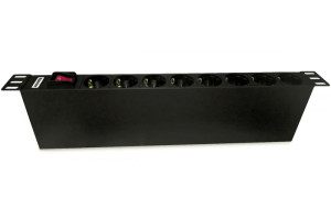 16522630 Блок розеток для 19" шкафов , SHT19-8SH-S-IEC горизонтальный, с выключателем с подсветкой 32645 Hyperline