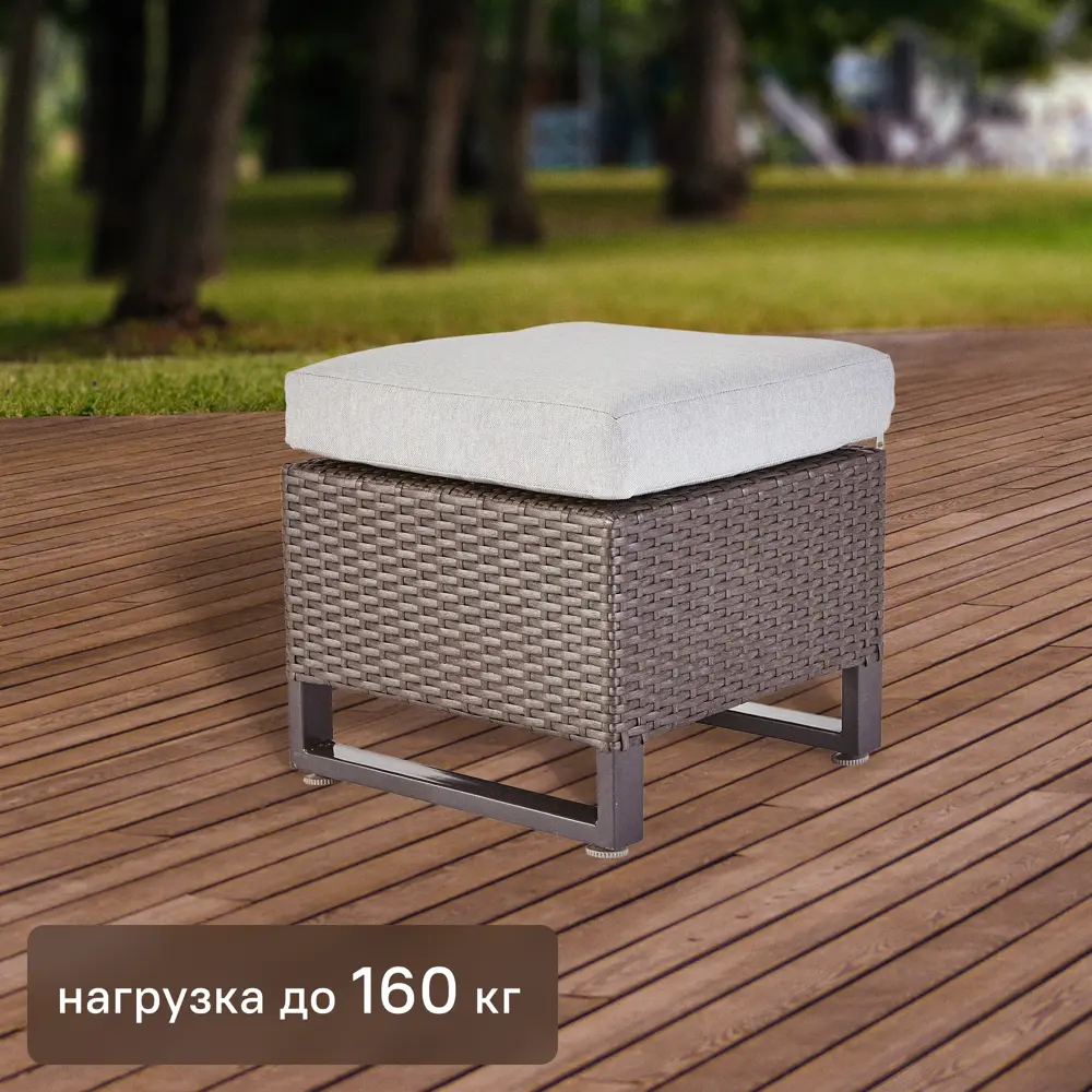 84855721 Пуф Naterial Noa 40x40x38 см цвет темно-серый STLM-0056173
