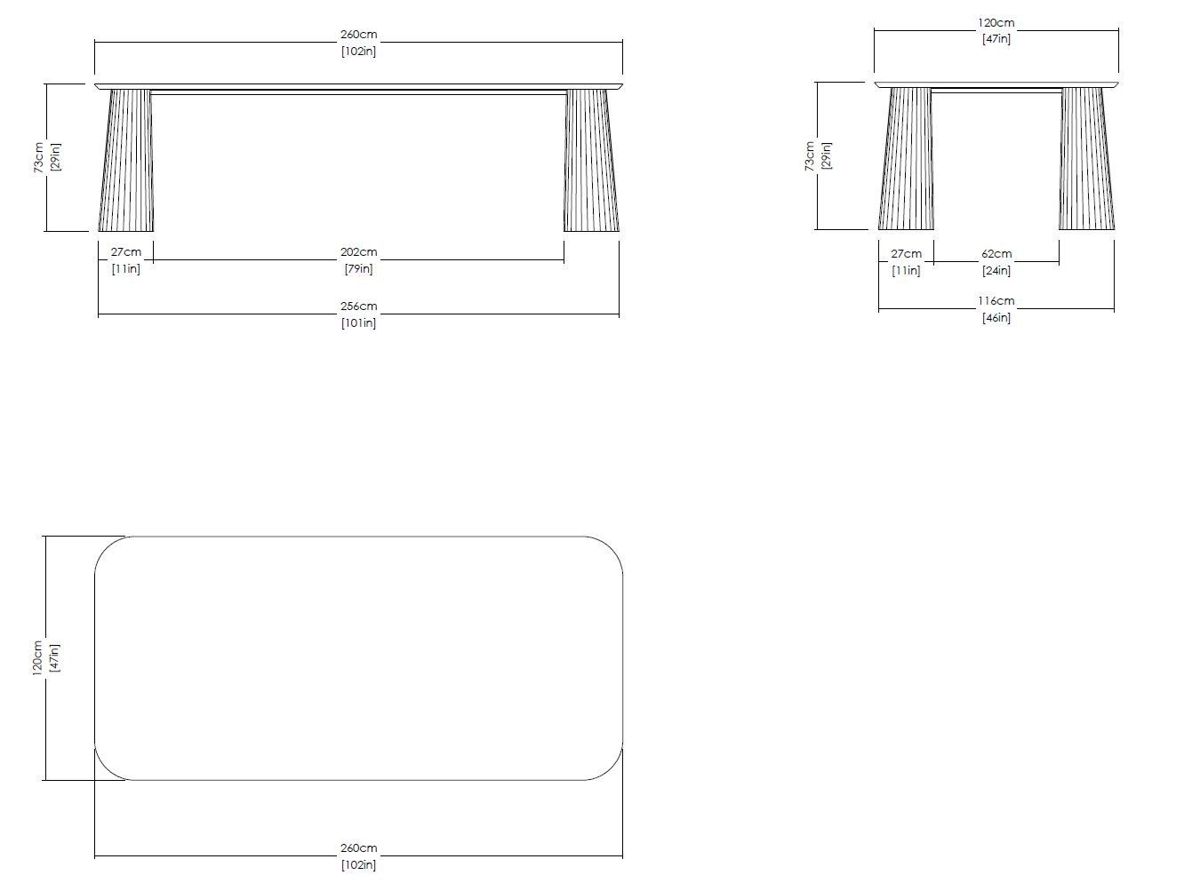 Прямоугольный бетонный стол Forma&Cemento внутренний бетонный пейзаж ARCH-00032005 - Вид №9