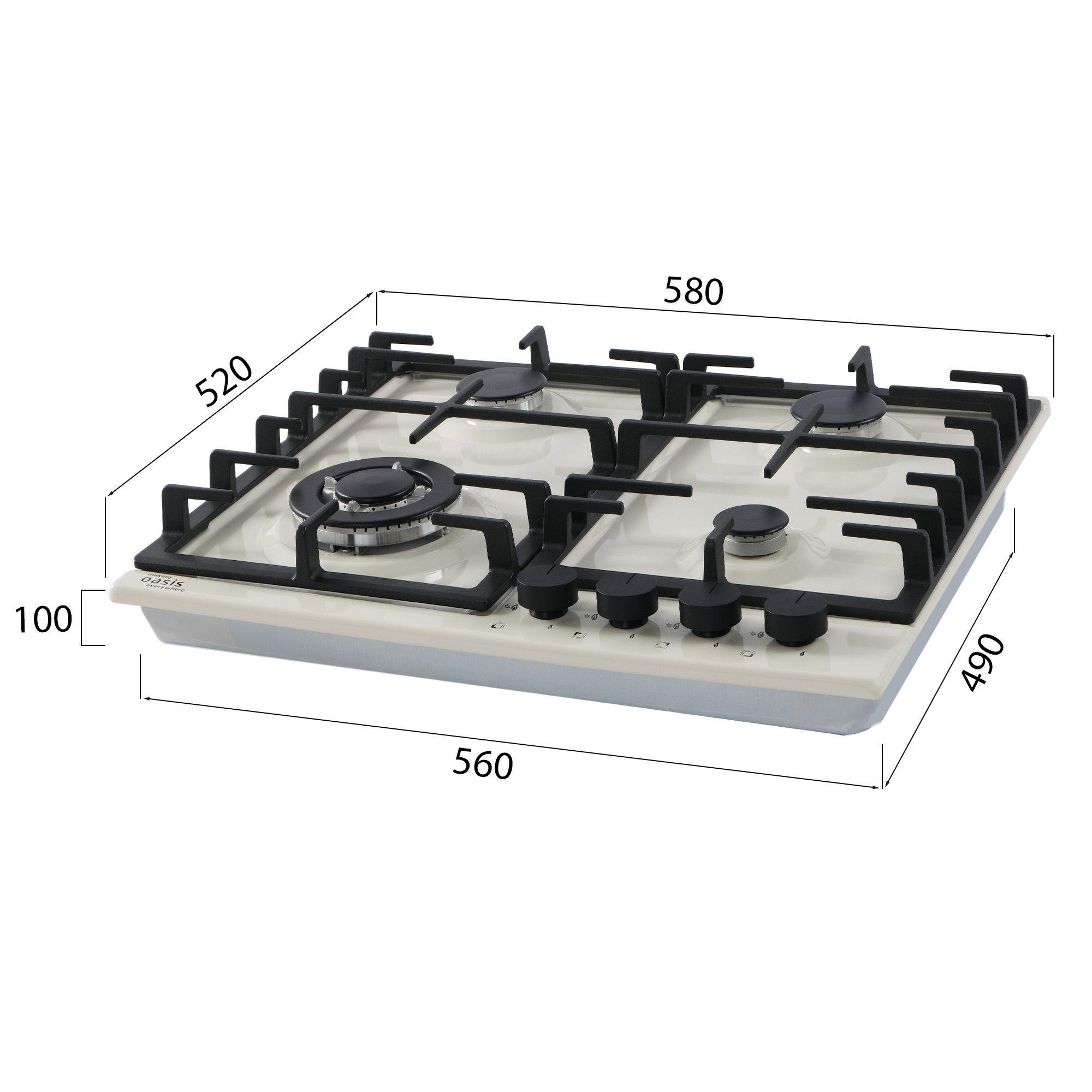 9161130 Газовая варочная поверхность Oasis P-MSI STDN-0085250 - Вид №8