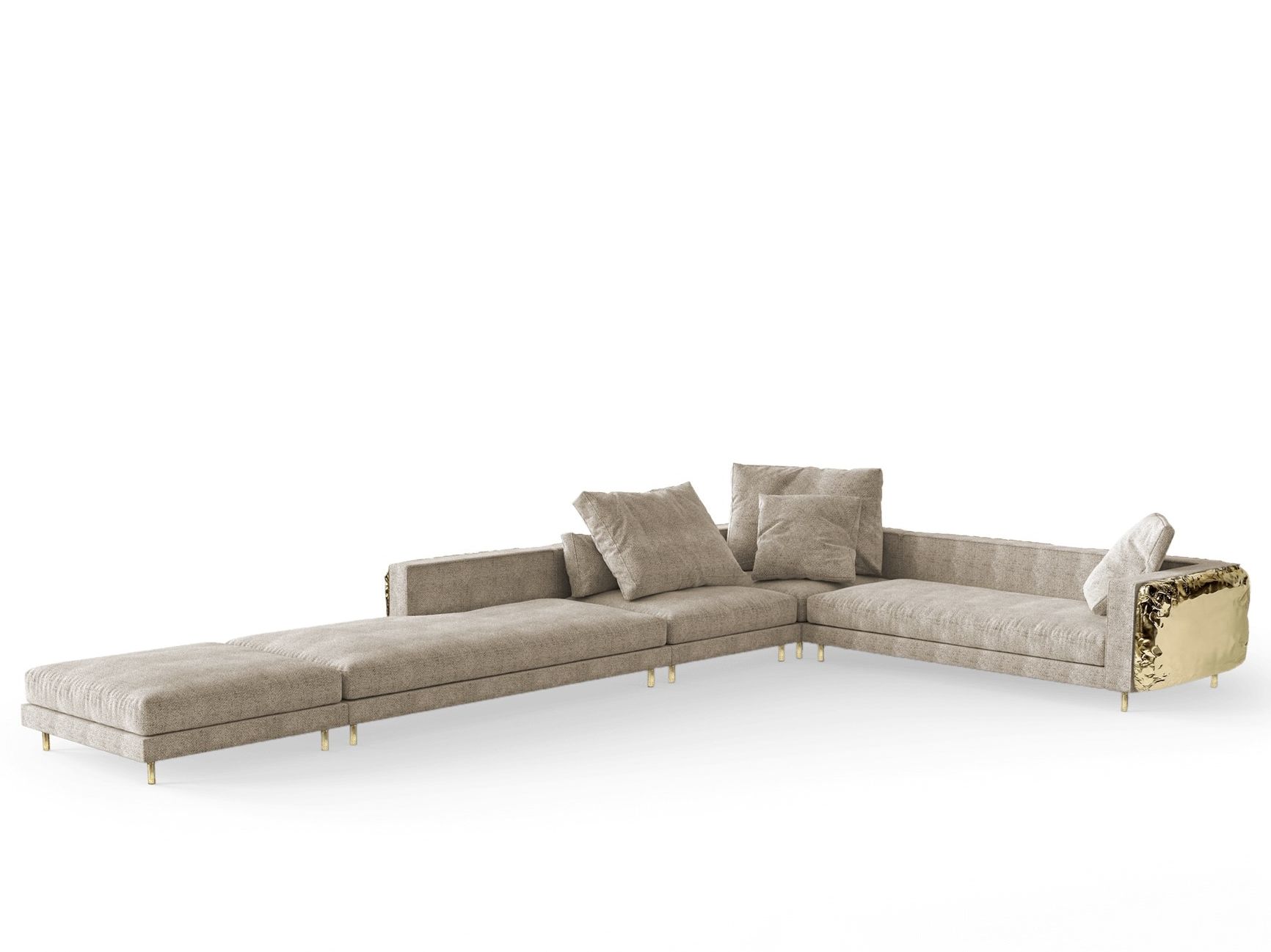 Модульный угловой диван из ткани с полуостровом Boca do Lobo Новые поступления ARCH-00046314