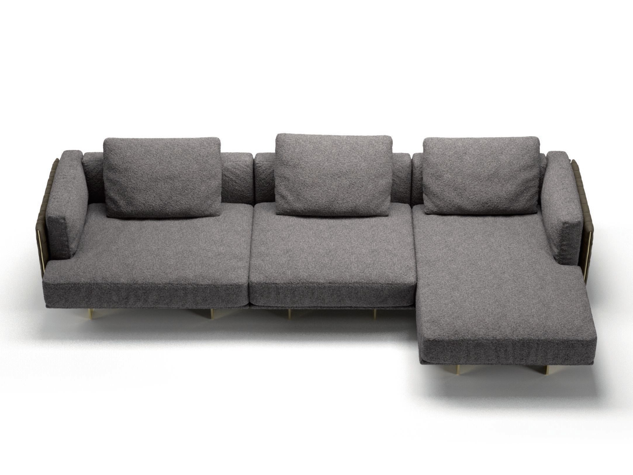 3-местный тканевый диван с полуостровом Natuzzi Italia кампус ARCH-00032155 - Вид №3