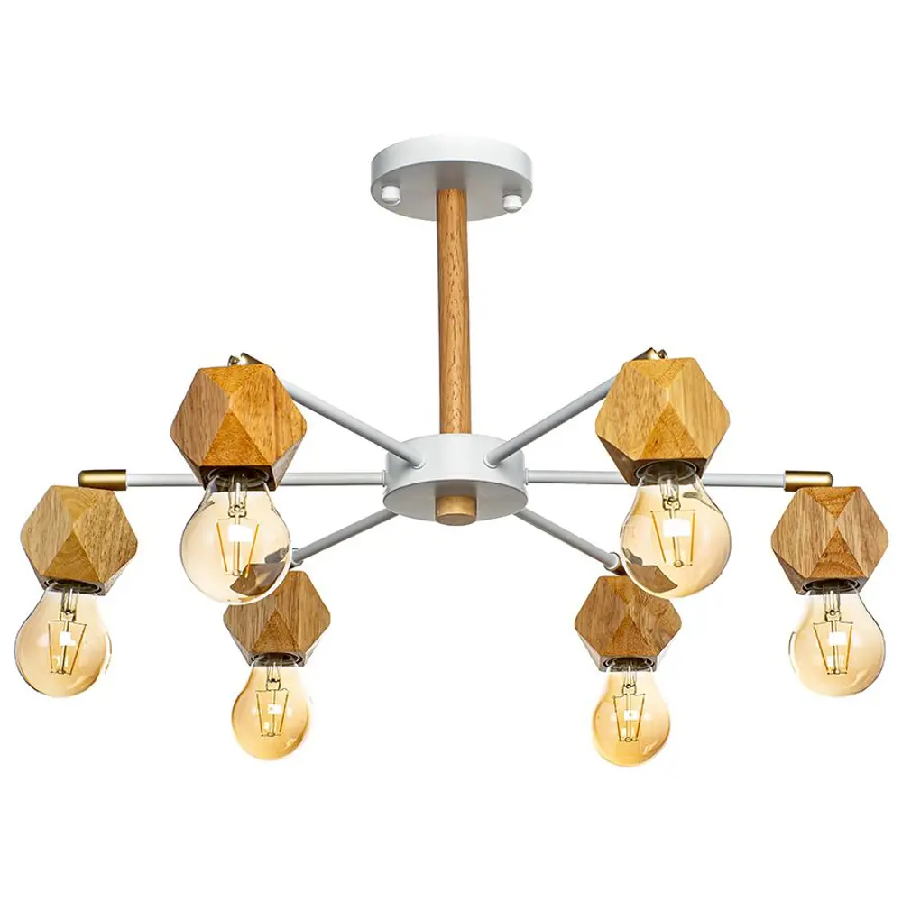 Люстра потолочная Lamplandia Woodland L1469, 6 ламп, 20 м², цвет белый STLM-2095057