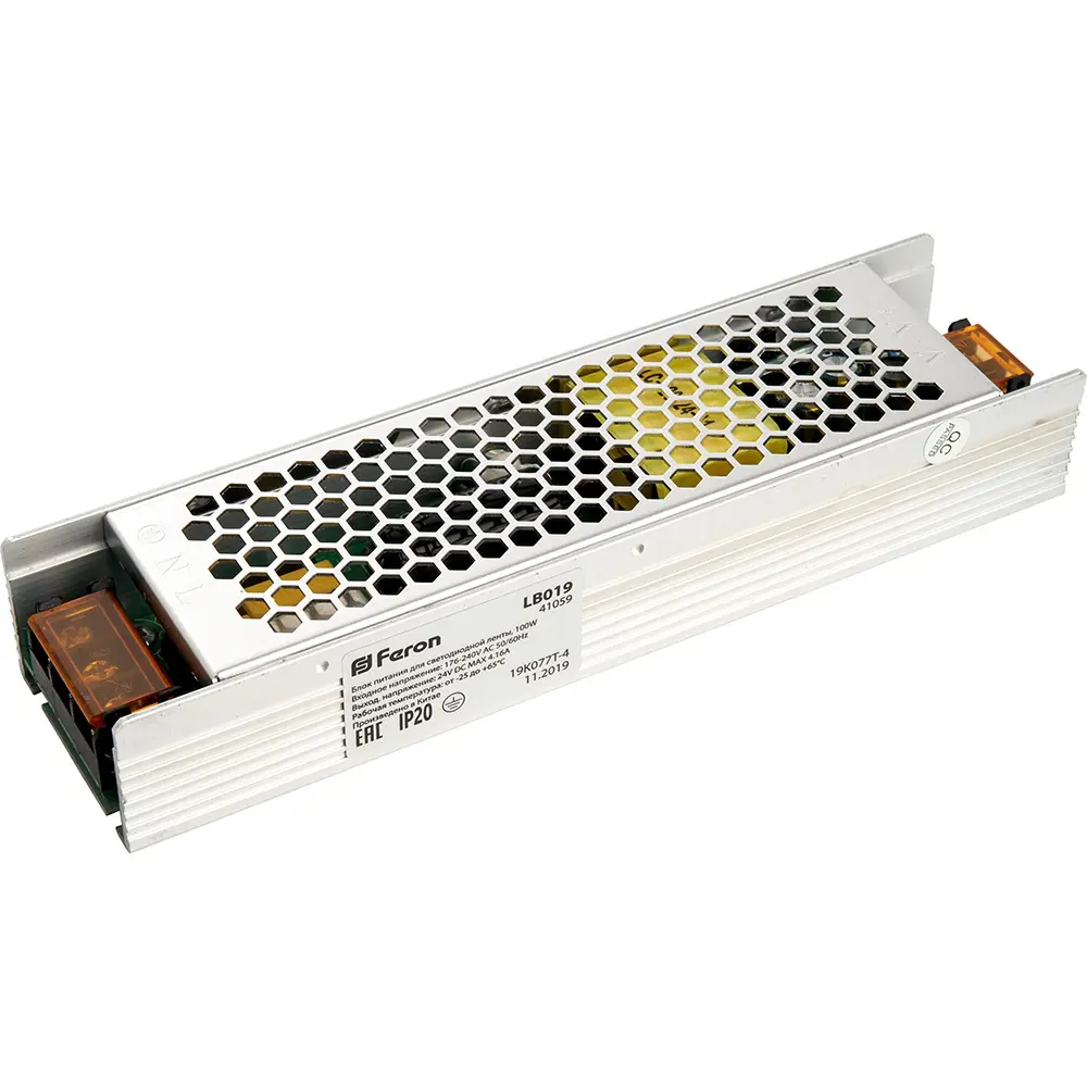 Блок питания FERON LB019 для светодиодной ленты 24В 100W STLM-2149998