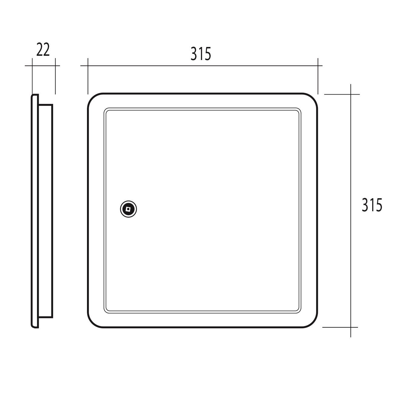 Инспекционная дверца для отверстия 300×300 мм First Corporation вентиляция ARCH-00005096 - Вид №2