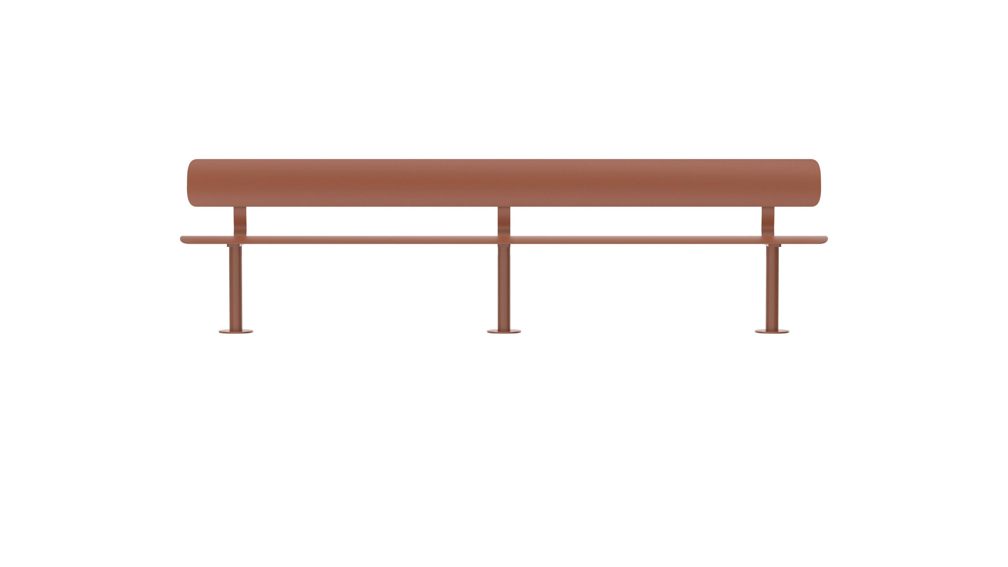 Стальная скамья с порошковым покрытием со спинкой FUNCTIONALS BEN ARCH-00041367 - Вид №85