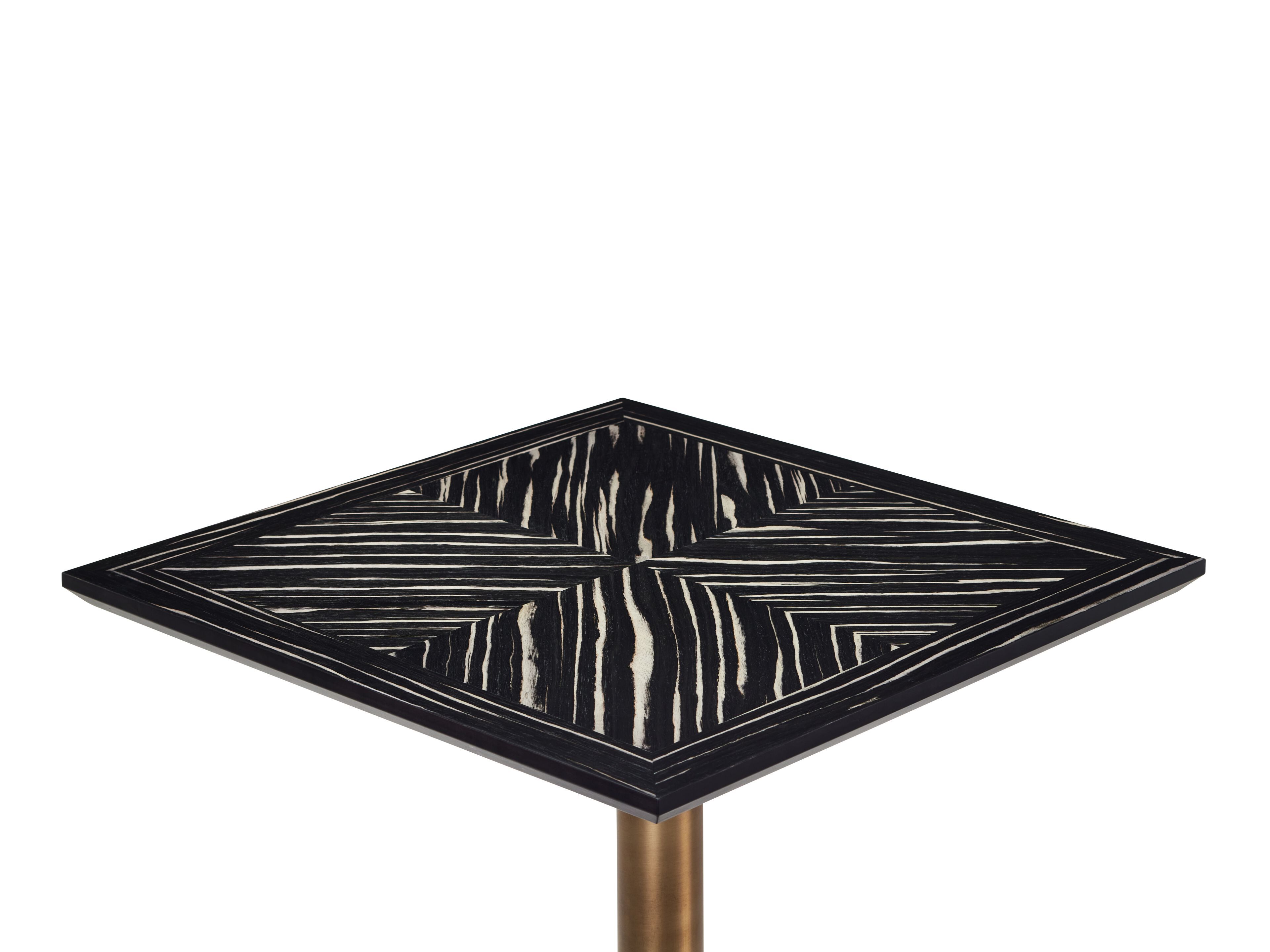 Квадратный стол из дерева и металла Papell Design гостиница ARCH-00093563 - Вид №1