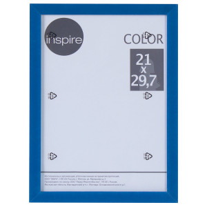 Рамка «Color», 21х29,7 см, цвет синий INSPIRE