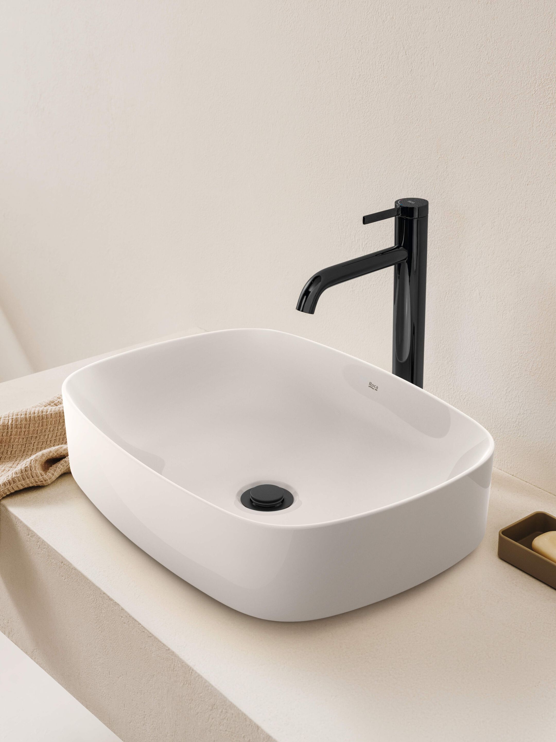 Керамическая столешница с одной овальной раковиной Roca Ona ARCH-00004145 - Вид №1