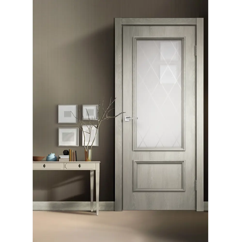 Дверь межкомнатная остеклённая Престиж 90x200 см цвет дуб Santreyd STLM-2078203 - Вид №6