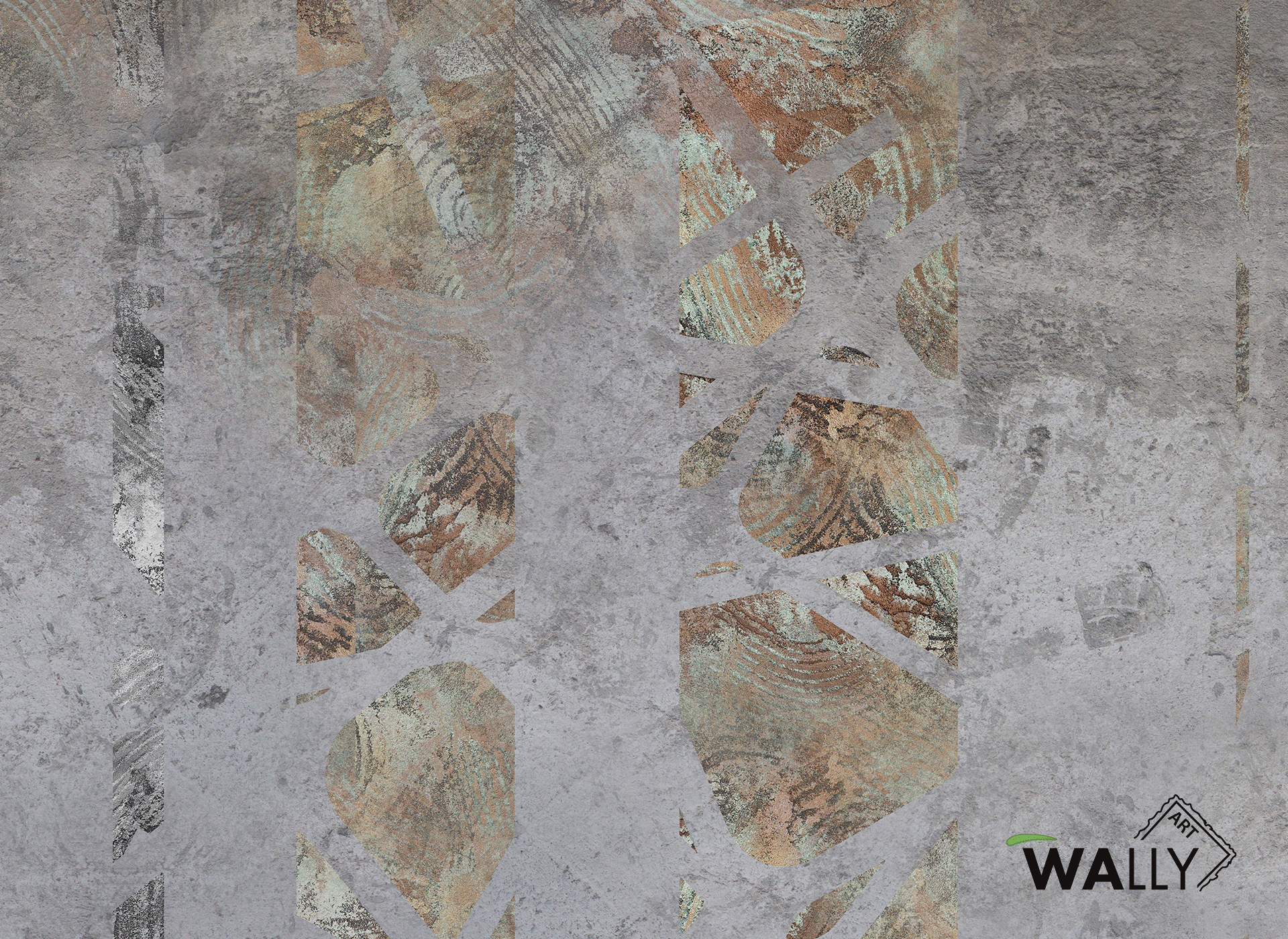 Металлический эффект нетканые огнестойкие моющиеся обои WALLYART Lacollection ARCH-00067600 - Вид №3