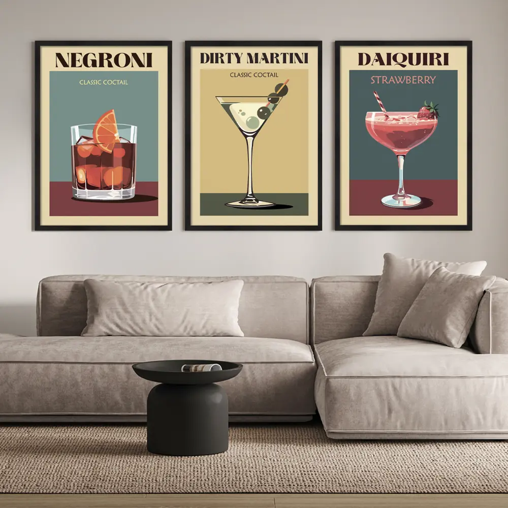 POSTERMARKET Картина Мартини в раме для кухни 50x70 см 89394668 STLM-1578428 - Вид №4